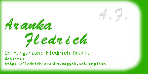 aranka fledrich business card